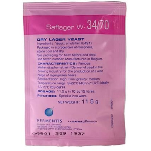 YEAST, FERMENTIS SAFLAGER W-34/70